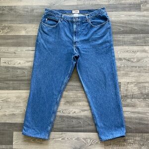49x28 LL Bean Double L Jeans Mens Blue Relaxed Fit 100% Cotton 134770